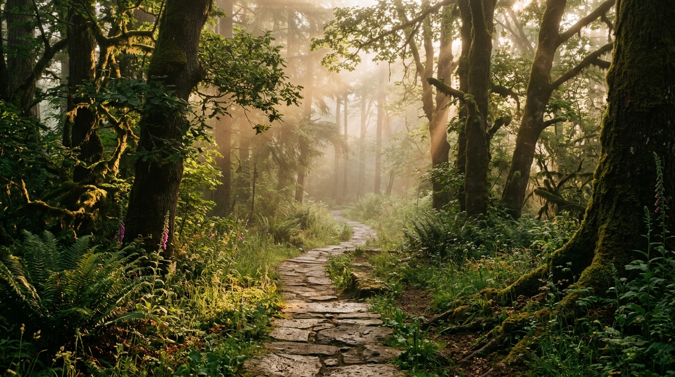 A quiet path through the forest